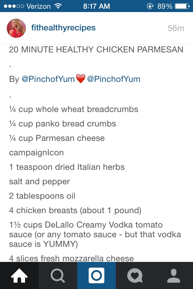 20 Minute Healthy Chicken Parmesan 