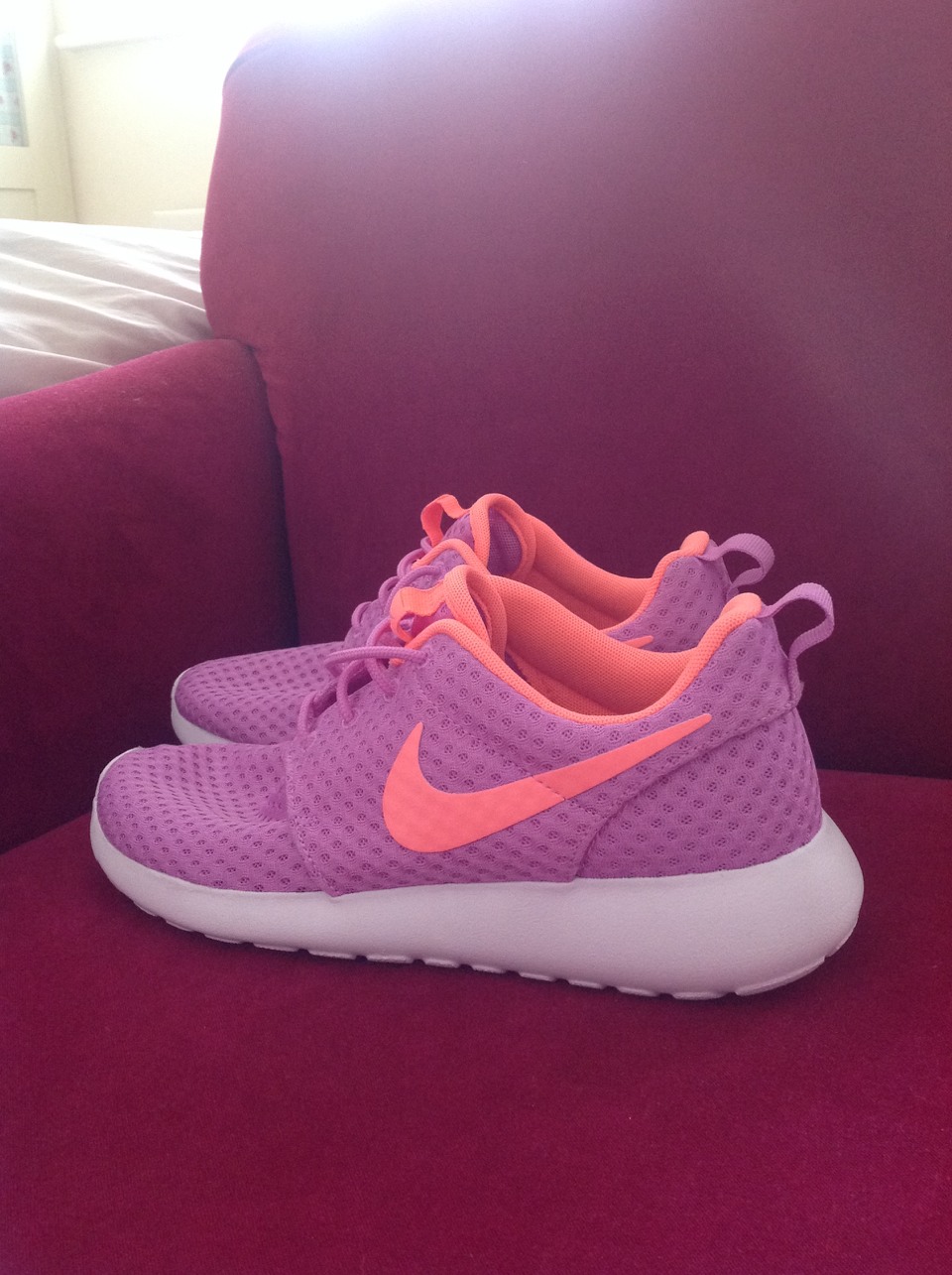 These are my running shoes and are the Nike Roshe Run Breeze. They are well worth the cost and have worked very well for me so far!