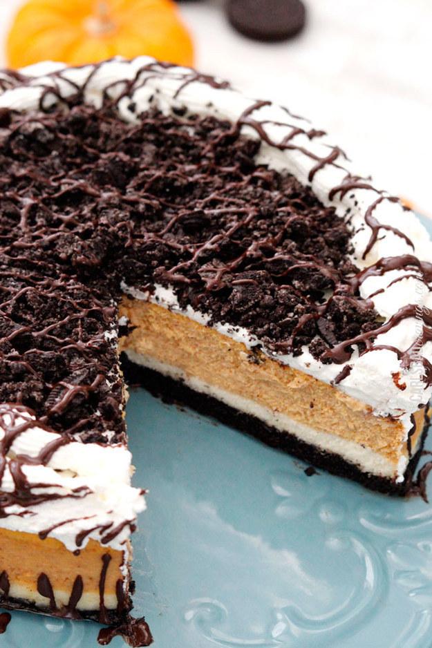 5. Double Layer Pumpkin Oreo Cheesecake

http://www.carlsbadcravings.com/double-layer-pumpkin-oreo-cheesecake/