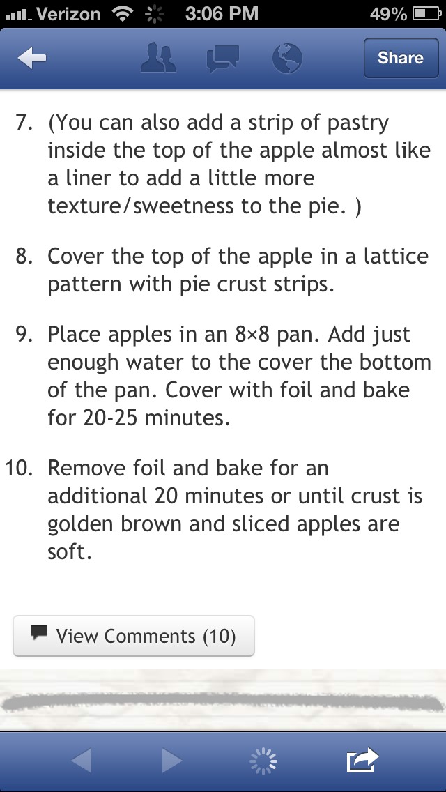 Apple Pie In An Apple 