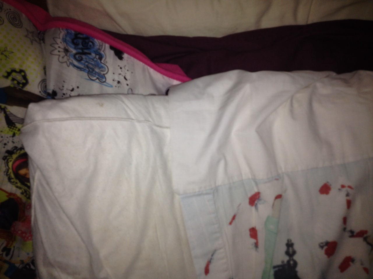 Layering keeps a more flat pillow but still covers all your head and neck. Who needs memory foam!!
