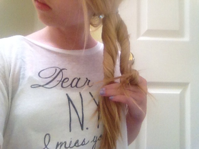 ✨Twist both sections of the ponytail inwards✨