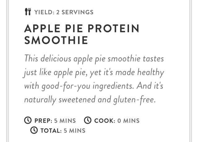 APPLE PIE PROTEIN SMOOTHIE!🍎