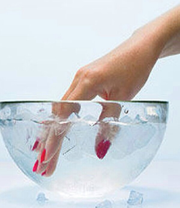 This saves me a lot of time and frustration... I always touch or smudge my nails when they're wet:/
A ice bath saves your nails.. You just dunk them for a minute or so ( or until you feel they're done )