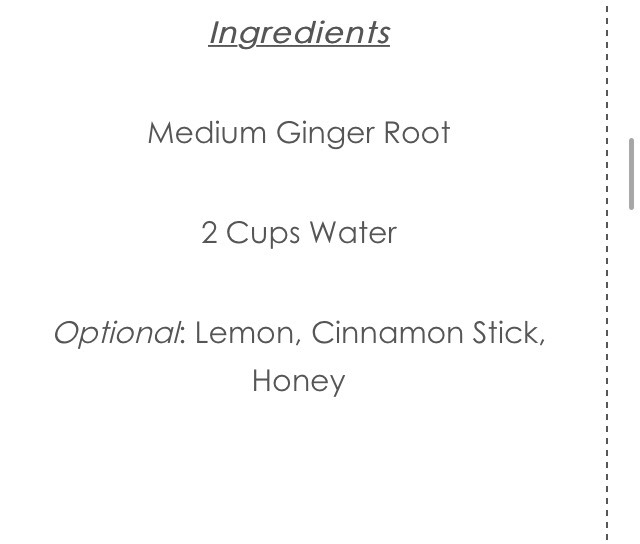 " METABOLISM BOOSTING GINGER ROOT TEA"