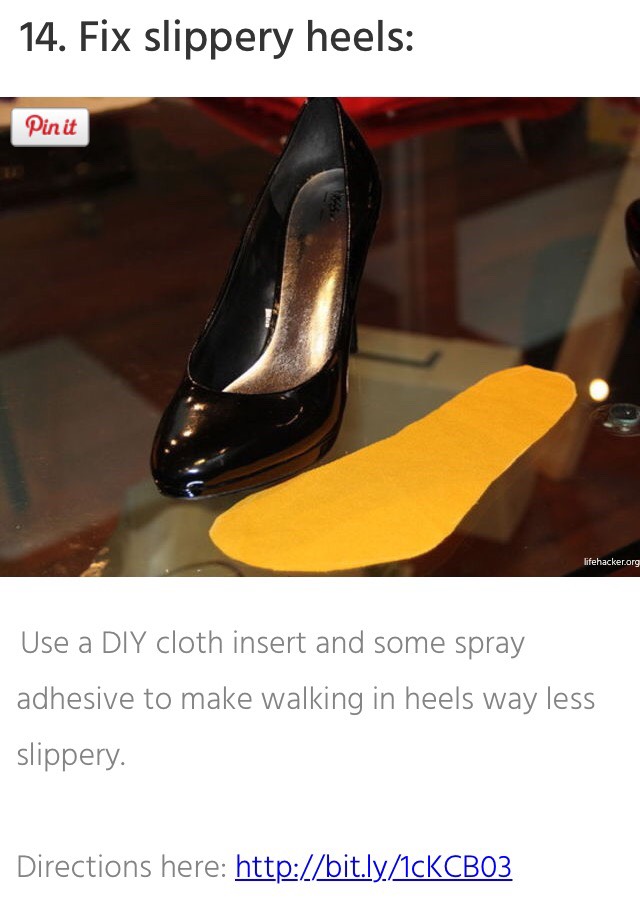 Instructions here: http://m.instructables.com/id/No-Slip-Heel/