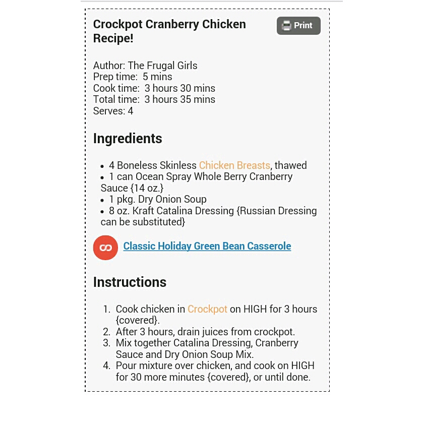 Crockpot Cranberry Chicken Recipe!