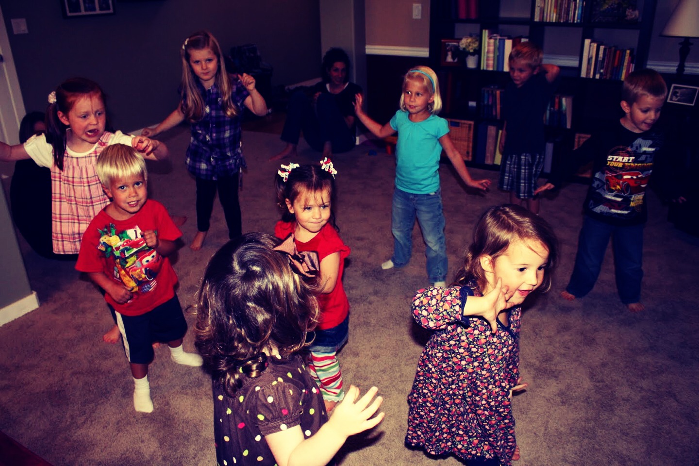 Freeze:
Freeze is a game that is really fun. When the music's on the kids are dancing. When the musics off they freeze. Make it really hard and do the cha-cha slide. If they move their out.