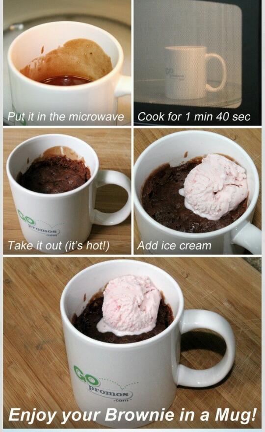Brownie in a mug