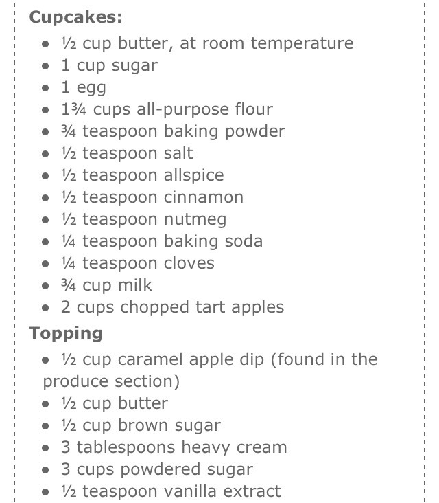Caramel Apple Cupcakes
