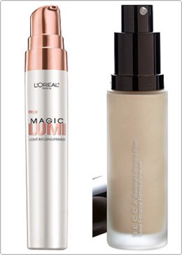 You also have to get a luminous primer to put on before your foundation. The loreal one is a good affordable drug store primer and the becca backlight primer is a good high end.