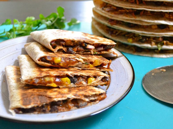 Heart Black Bean Quesadillas 