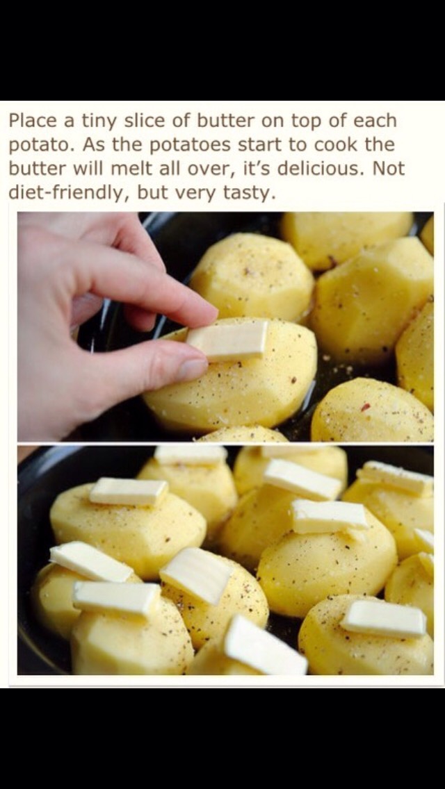 Delicious Potatoes Baked in Chicken Broth, Garlic, & Butter!๐ ๐ด