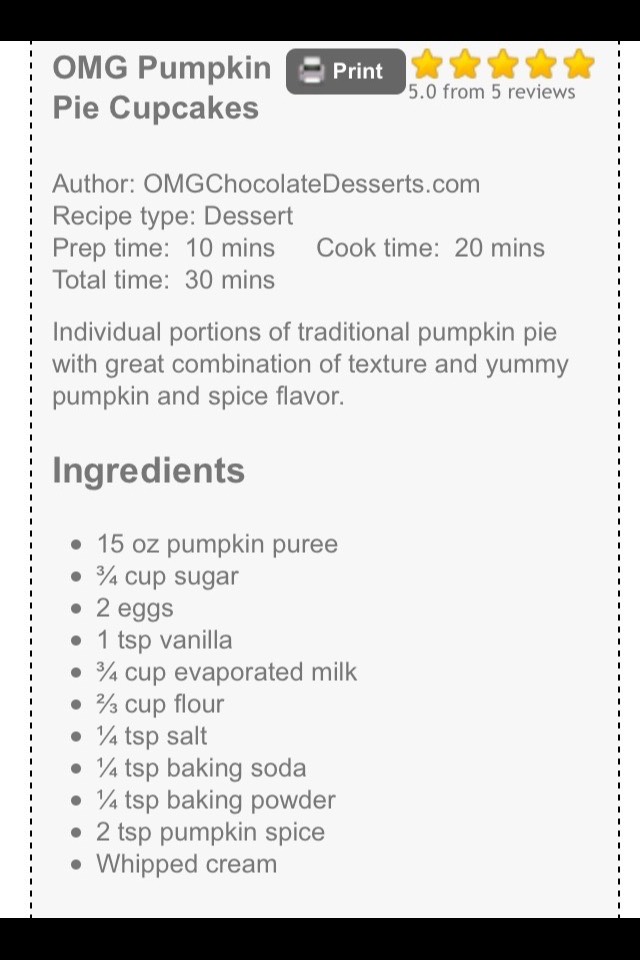 Pumpkin Pie Cupcakes 