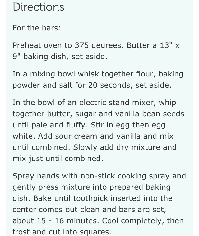 Vanilla Bean Sugar Cookie Bars & Vanilla Bean Frosting! 
