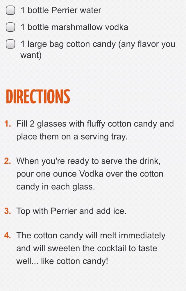 Sweet Cotton Candy Cocktail