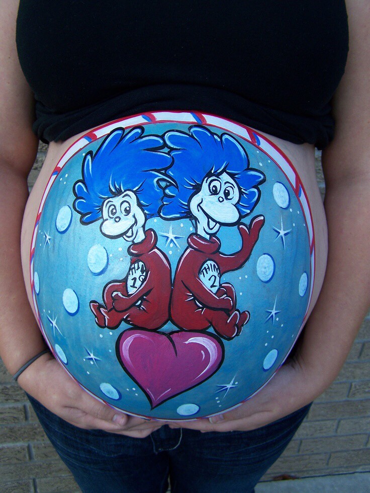 Face And Body Painting: Baby Bump. 