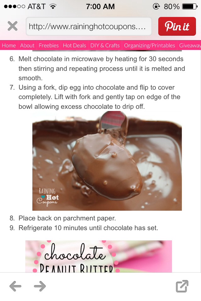 Chocolate Peanut Butter Eggs 