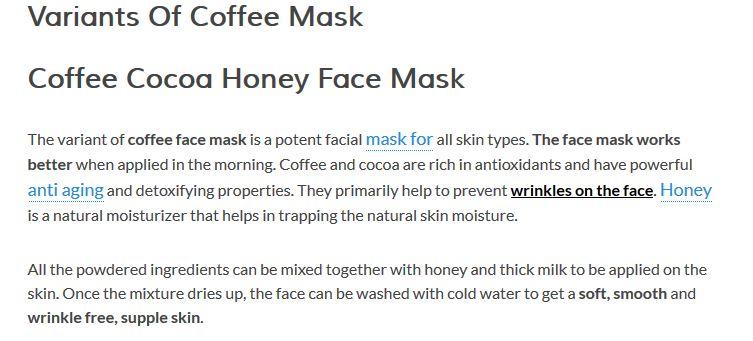 Magical Coffee Face Mask