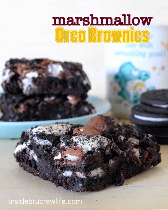 9. Marshmallow Oreo brownies 