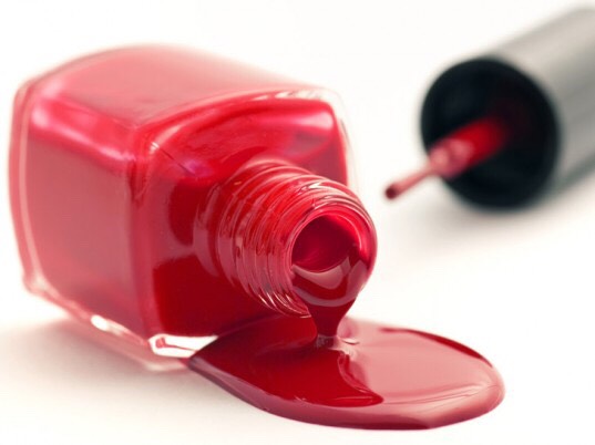Like the color you will be painting your nails. Put as many layers and or coats of that nail polish you like on your nail. Next do it design if you do one and then let that dry completely. 