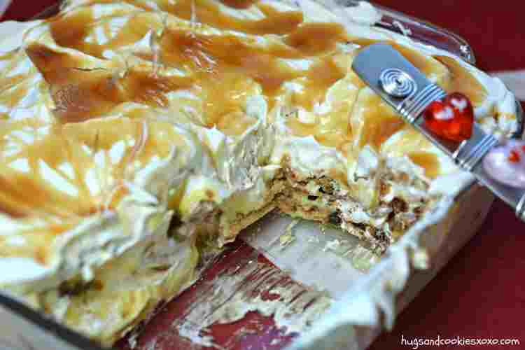 Vanilla Caramel Cookie Lasagna😱😋
