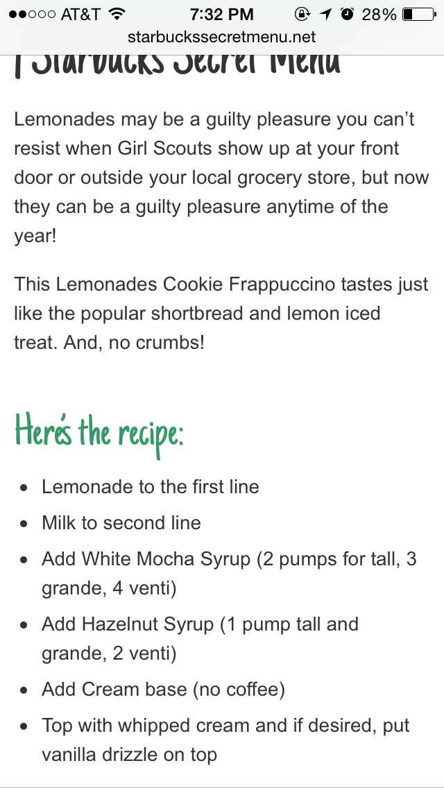 Starbuck Secret Menu Pt. 2