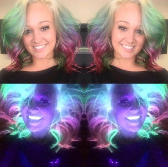 Glow-In-The-Dark Hair/ Blacklight Hair Trend