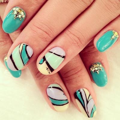Pucci Inspired Nail Art