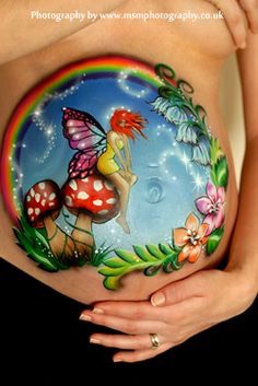 Face And Body Painting: Baby Bump. 