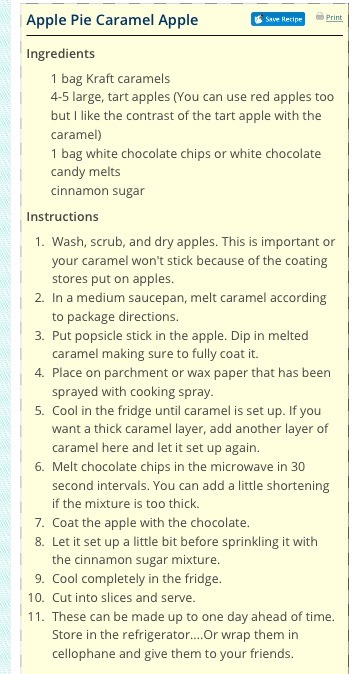 Apple Pie Caramel Apple 