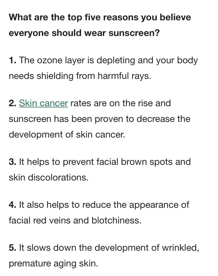 5 Reasons You Should Wear Sunscreen 