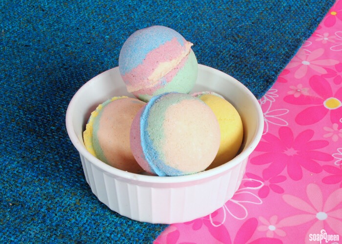 Rainbow bath bomb