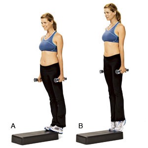 30 toe raises (without weights)