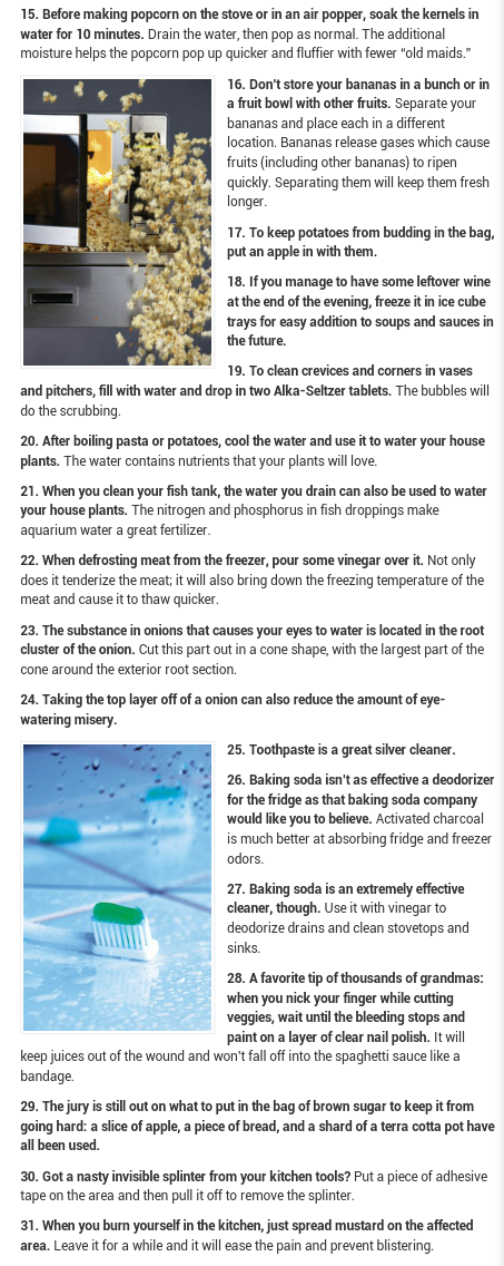 50 SUPER GREAT kitchen tips 