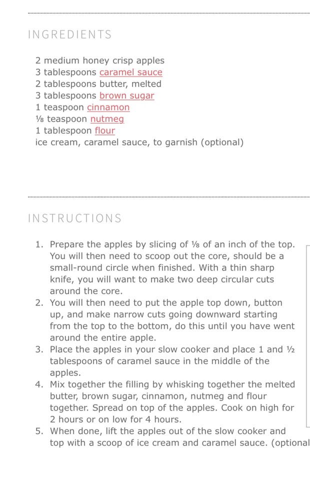 SLOW COOKER BLOOMIN’ BAKED APPLES