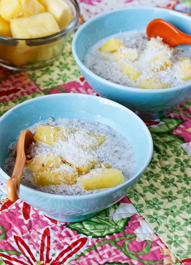 GO DAIRY FREE
Many people feel belly discomfort after eating dairy. If that's you, leave out the cream and yogurt from your morning breakfast. Try some dairy-free breakfast recipes to help you nix the yogurt, cheese, and milk to see if you feel better.