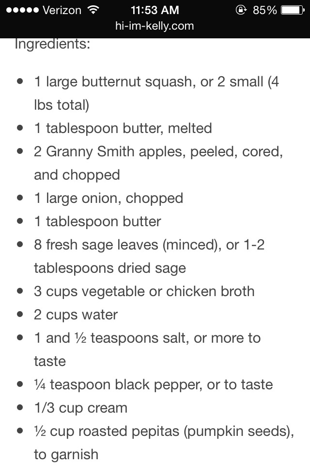 Butternut Squash Soup