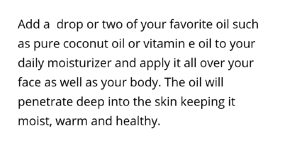 Winter moisturizer