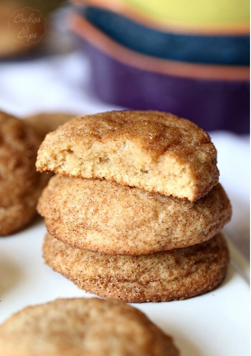 Pumpkin Spice Snickerdoodles From CookiesAndCups
