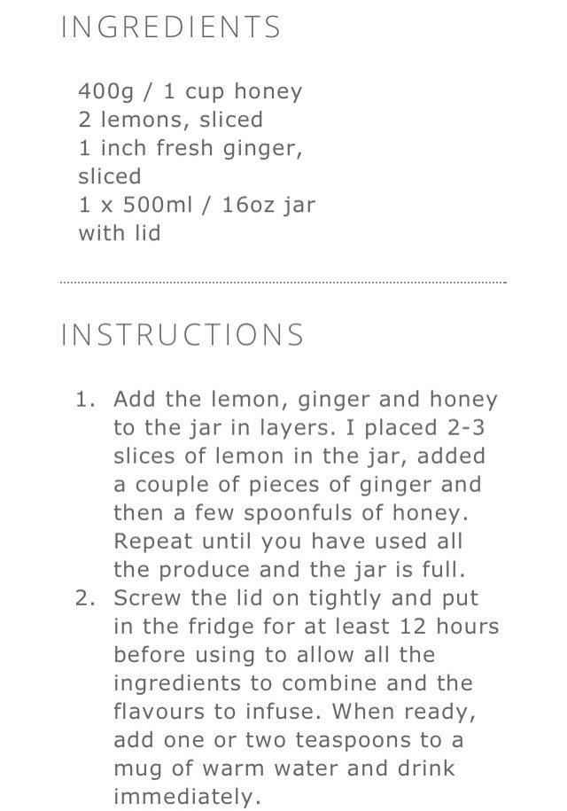 Natural Flu & Cold Remedy: Honey Lemon Ginger Jar