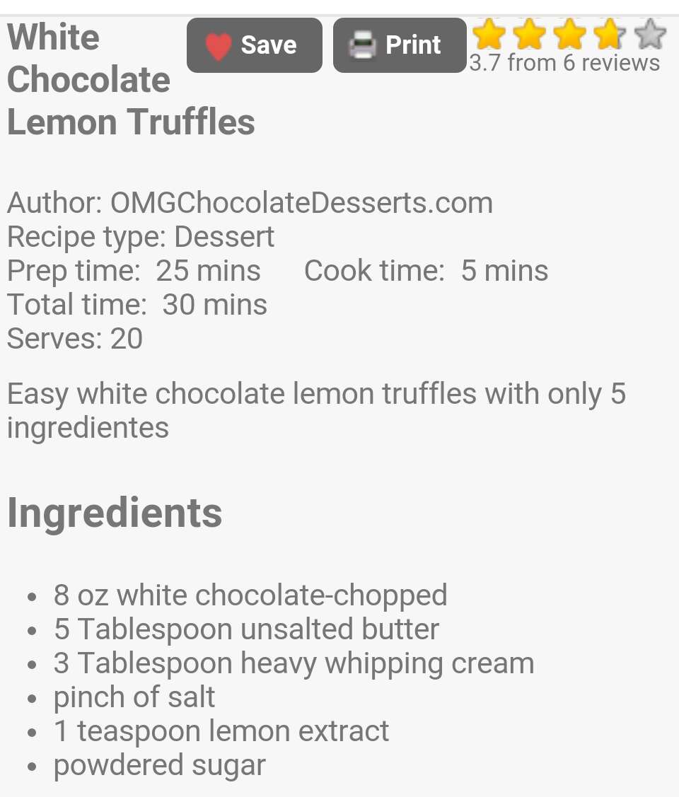 White Chocolate Lemon Truffles!!!