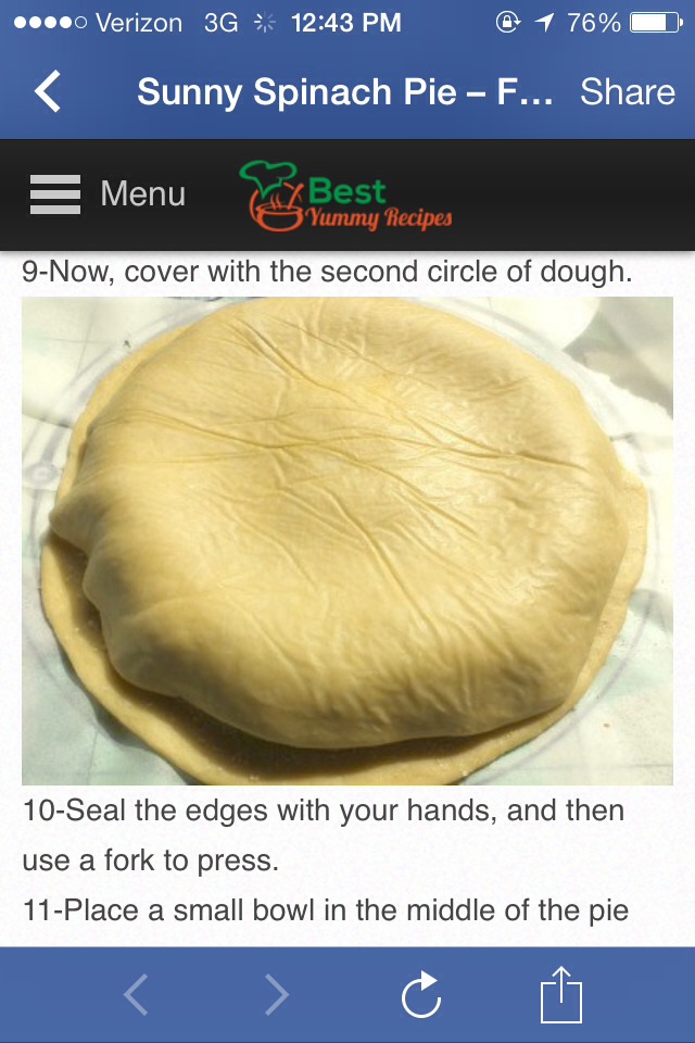 Sunny Spinach Pie 