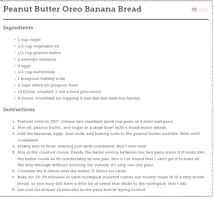 Peanut Butter Oreo Banana Bread!!!