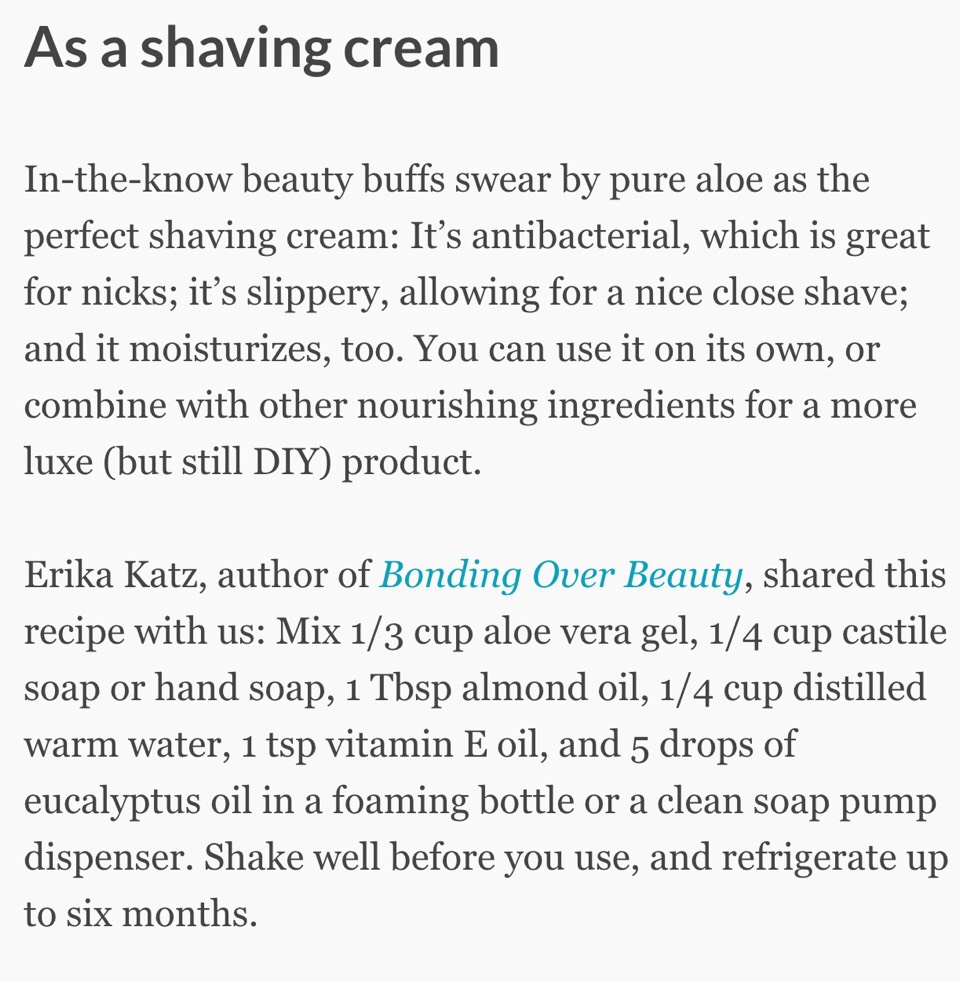 Beauty Uses Of Aloe Vera Gel