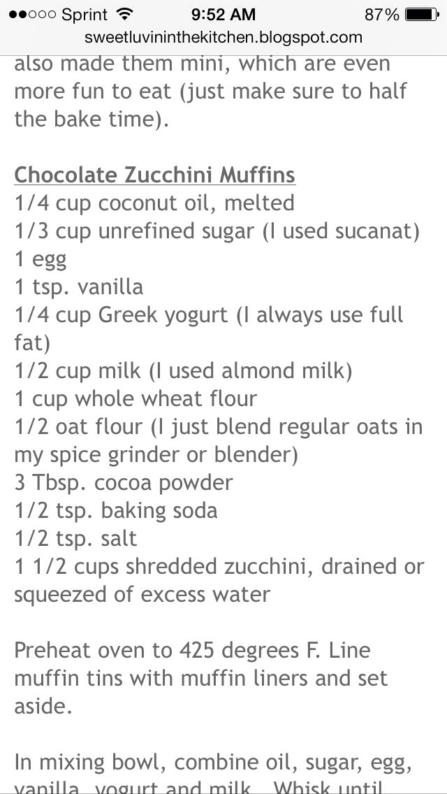 Healthy But Delicious Chocolate Zucchini Muffins🍫