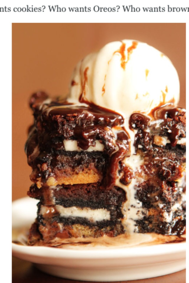 Ultimate Chocolate Chip Cookie n' Oreo Fudge Brownie Bar!   Need I Say More?