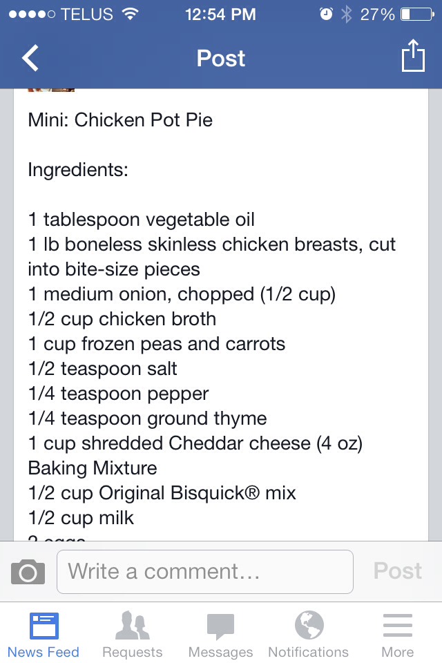 Mini Chicken Pot Pies