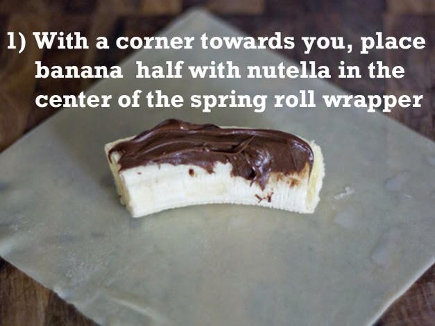 Banana Nutella Spring Rolls With Ice Cream Easy And Delicious 