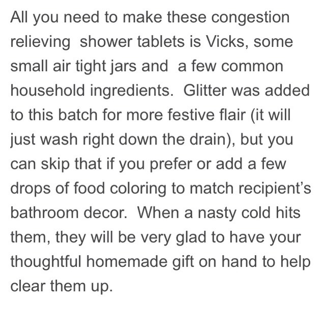HOMEMADE VICKS SHOWER TABLETS RECIPE 💙💚💛💜